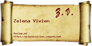 Zelena Vivien névjegykártya